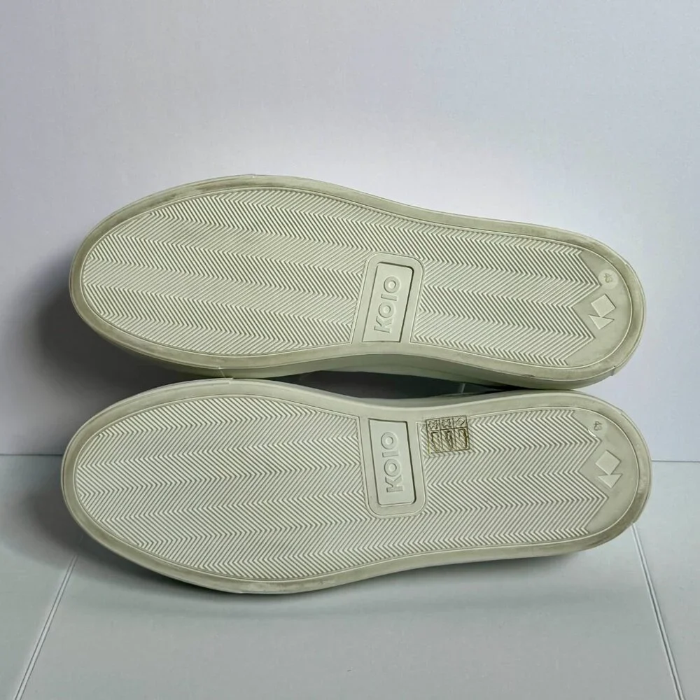 KOIO Men’s Capri Leather Low Top Sneakers White Size 43 w/ storage bag - Picture 12 of 12